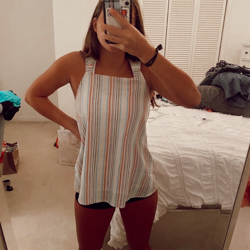 Cutest rainbow striped summer tank top!!